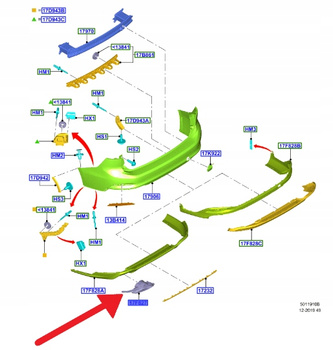 KOŃCÓWKA WYDECHU PRAWY TYŁ FOCUS KOMBI 18- 2303845 _ JX7B-17G770-XA5YZ9