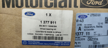 PIASTA Z ŁOŻYSKIEM KOŁA TYŁ FORD TRANSIT Mk6 2006-2011 _ 1377911 _ 6C11-1A049-BA