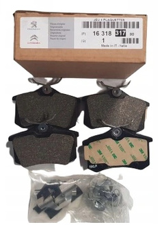 KLOCKI HAMULCOWE TYLNE C3 C4 CACTUS DS3 207 208 OE 1631831780