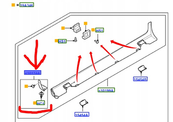 ZAŚLEPKA PROGU PRAWA FORD MONDEO 2007-2014 TITANIUM S _ 1720345 _ AM7S7J-10174-AB