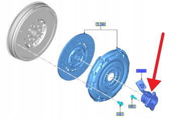 WYSPRZĘGLIK CENTRALNY 1.5 TDCI 2.0 ECOBLUE 2.3 EB 2191103 _ JN11-7A564-AA