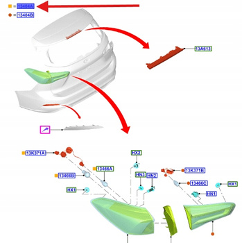 LAMPA TYLNA LEWA FORD FOCUS Mk4 KOMBI 2018- 2603190 _ JX7B-13405-EF