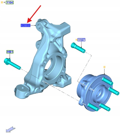 ZWROTNICA PRAWY PRZÓD FORD MUSTANG 2019- 2021 2413175 _ JR3C-3K170-AB