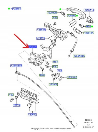 ZAMEK DRZWI LEWYCH TYLNYCH FORD MONDEO Mk4 S-MAX _ 1791405 _ 7S7A-A26413-GC