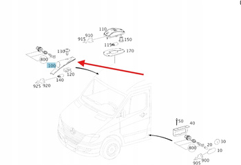 LAMPKA OBRYSOWA GÓRNA PRAWA PRZÓD MERCEDES SPRINTER W906 OE A9068200756