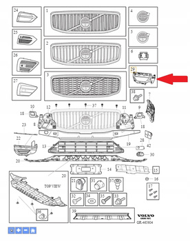 MOCOWANIE WSPORNIK HALOGENU PRAWY VOLVO XC60 2018- OE 31449132