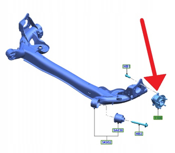 PIASTA ŁOŻYSKO KOŁA TYŁ FORD FOCUS Mk4 2018- OE 2427514 _ JX6C-2C299-D1C