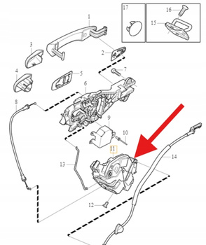 ZAMEK DRZWI PRZEDNI PAWY VOLVO S60 V60 2011- OE 31349861