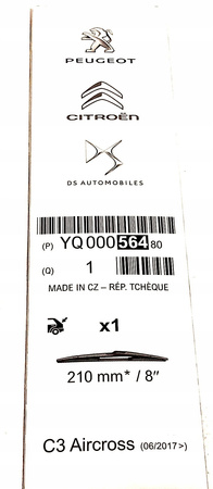 Pióro wycieraczki tylnej Citroen C3 Aircross YQ00056480