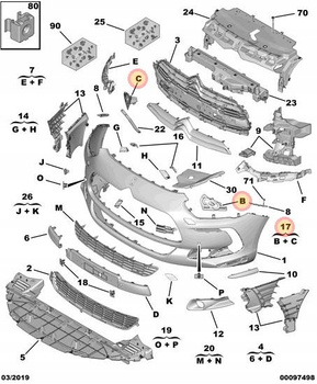 WPORNIK DYSZY SPRYSKIWACZA REFLEKTORA KOMPLET CITROEN DS5 OE 1614450580