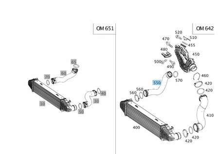 PRZEWÓD CŁODNICY DOŁADOWANIA MERCEDES W204 A2045283882