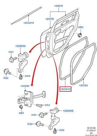 USZCZELKA DRZWI FORD FOCUS MK2 KOMBI 2003-2011r_1495871_4M51-N247A15-AG