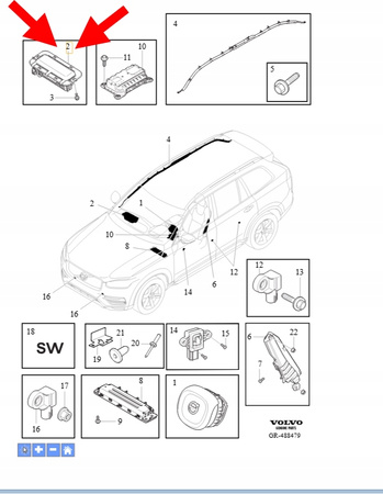 PODUSZKA POWIETRZNA AIRBAG PASAŻERA PRZÓD VOLVO XC90 2016- OEM 31351331
