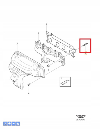 Śruby kolektora wydechowego Volvo