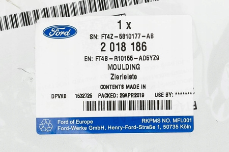 NAKŁADKA BŁOTNIKA LEWY PRZÓD FORD EDGE Mk2 2015-