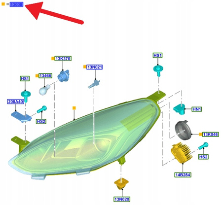 LAMPA LED LEWA PRZEDNIA FORD FIESTA Mk8 2019- OE 2520527 _ L1BB-13E015-LB
