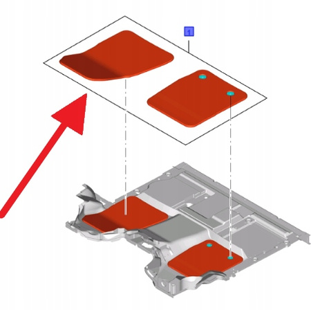 DYWANIKI GUMOWE PRZÓD FORD TRANSIT CUSTOM 2012- 1945218 _ AMDK2B-B130B18-FC