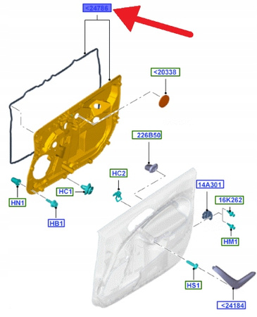 PODNOŚNIK SZYBY PRAWY PRZÓD FORD FIESTA 3D 2008- 1858140 _ C1BB-B045H16-AD