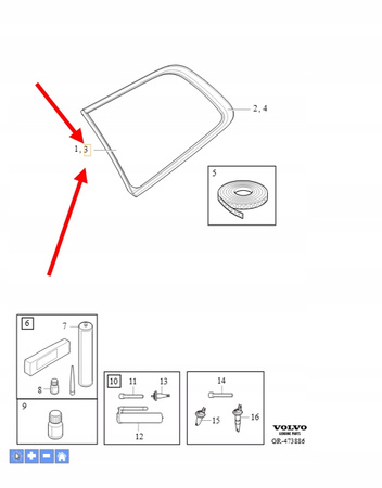 SZYBA BOCZNA PRAWY TYŁ VOLVO XC90 2016-2022 OEM/OE 32368248