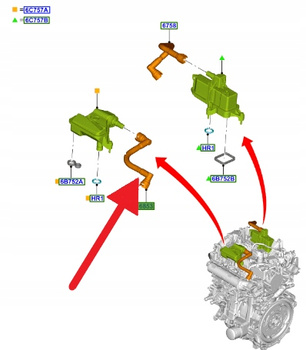 PRZEWÓD ODMY 1.5 EB FORD FIESTA PUMA FOCUS 2018- 2250081 _HX7G-6K817-AA