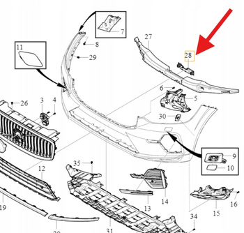 WSPORNIK MOCOWANIE ABSORBER ZDERZAKA PRZÓD VOLVO XC60 2018- OE 32227915