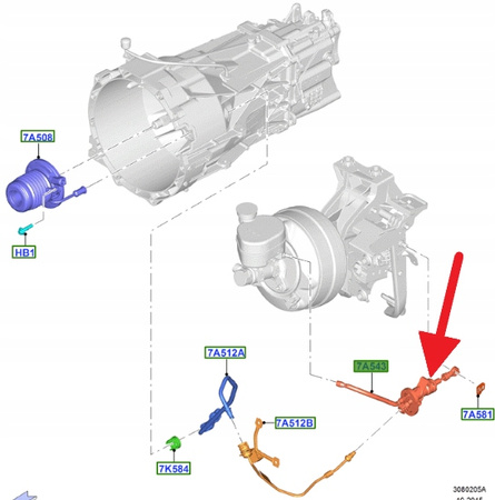 POMPA SPRZĘGŁA MANUAL 2.3 EB FORD MUSTANG 2015- OE 1918965 _ FR3P-7A543-BB