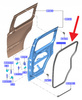 USZCZELKA DRZWI PRZESUWNYCH FORD COURIER 2014- OE 2071479 _ ET76-A253A10-BA