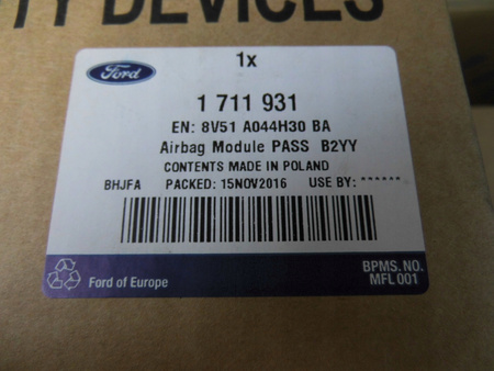 PODUSZKA POWIETRZNA PASAŻERA FORD FIESTA Mk7 2008-_1711931_8V51-A044H30-BA