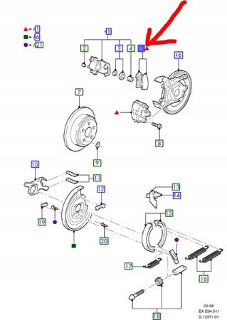 KLOCKI HAMULCOWE TYŁ FORD EXPLORER 1994-1998_3943615_F6TJ-2200-JA