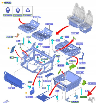 WSPORNIK STELAŻA FOTELA KIEROWCY TRANSIT 2014- 2364014 _ PBK31-5L215-EA