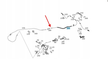 TYLNA LINKA HAMULCA RĘCZNEGO MERCEDES E W212 CLS W218 OE A2124200285
