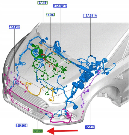 WIĄZKA WENTYLATORA 1.5 EB S-MAX GALAXY 2015- OE 1900994 _ E1GT-8C290-AD