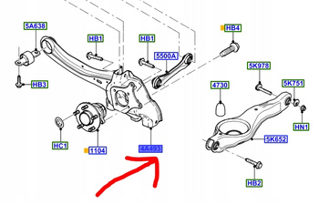 ZWROTNICA TYLNA LEWA FORD FOCUS Mk2 KOMBI 1356213 _ 4M51-5A969-BD