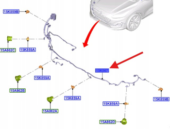 WIĄZKA CZUJNIKÓW PARKOWANIA PRZÓD KUGA 2020- 2460141 _ LX6T-15K867-EAAJC