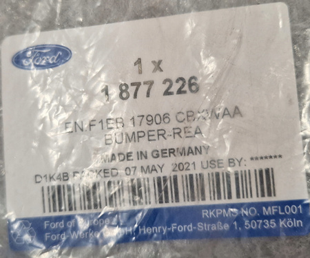 ZDERZAK TYLNY FORD FOCUS Mk3 2014-2018_1877226_F1EB-17906-CBXWAA