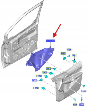 OSŁONA WEW. DRZWI TRANSIT TOURNEO CONNECT 2013- 2435746 _ DT11-V237A04-BC