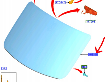 SZYBA PRZEDNIA FORD TRANSIT MK8 2021- 2707379 _ KK31-V03100-RH