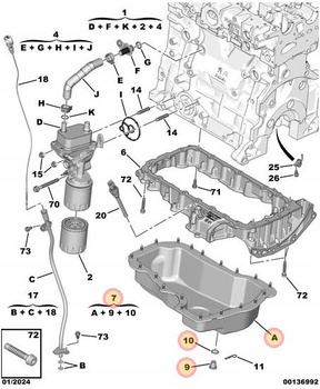 MISKA OLEJU CITROEN JUMPER BOXER OE 1622817280