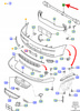 WZMOCNIENIE ZDERZAKA PRZÓD FORD MONDEO MK3 2000- 1121627 _ 1S71-F17859-AE