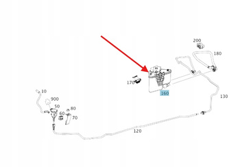 FILTR PALIWA Z WĘGLEM AKTYWNYM MERCEDES CLA W117 BENZYNA OE A2464706100