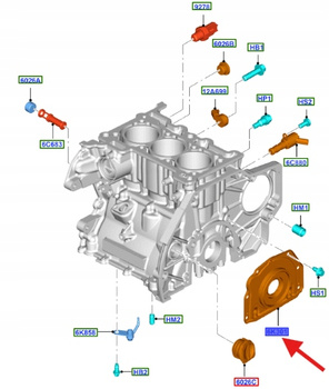 USZCZELNIACZ WAŁU KORBOWEGO FORD 1.0L Ecoboost 1828787 _ CM5G-6K301-EB