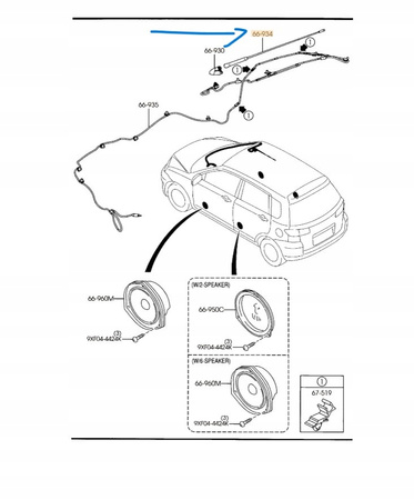 Bat anteny - Mazda 2 DY_DD1066A30A