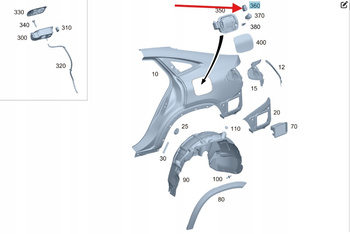 SIŁOWNIK KLAPKI GNIAZDA ŁADOWANIA MERCEDES GLE W167 OE A1678204503