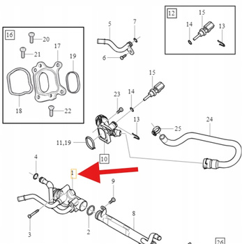 TERMOSTAT 2.0 2.4 D5 VOLVO XC60 XC70 S60 V60 2011- S40 V50 V40 OE 31293556