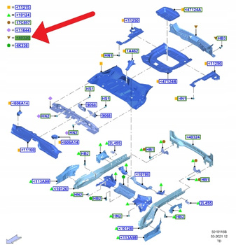 PAS TYLNY WEWNĘTRZNY FORD KUGA ESCAPE 2020- 2544758 _ LV4B-S40320-SJ