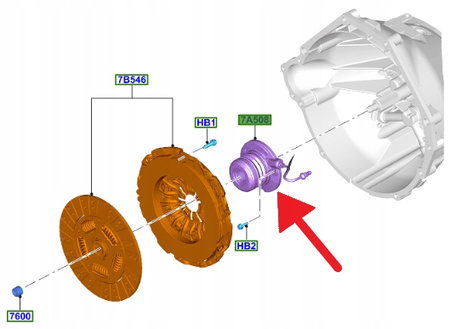 WYSPRZĘGLIK MANUAL 2.3 EB FORD MUSTANG 2015- OE 1926512 _ FR3P-7A508-DC