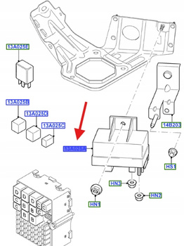 PRZEKAŹNIK ŚWIEC ŻAROWYCH FORD FIESTA FUSION KA+ 1435908 _ 6S6T-12A343-AA