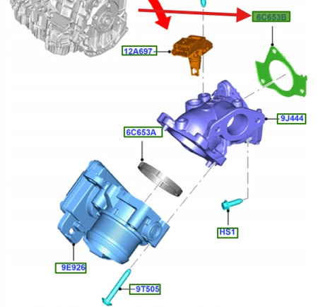 ORING OBUDOWY PRZEPUSTNICY FORD 2.0L TDCi 1860585 _ DS7Q-6K848-BA