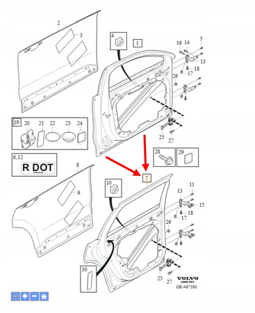 DRZWI LEWY TYŁ VOLVO XC90 2024- OEM/OE 32420615