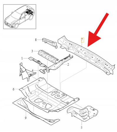 WZMOCNIENIE PASA TYŁ BAGAŻNIKA VOLVO XC60 2018- OE 31448852